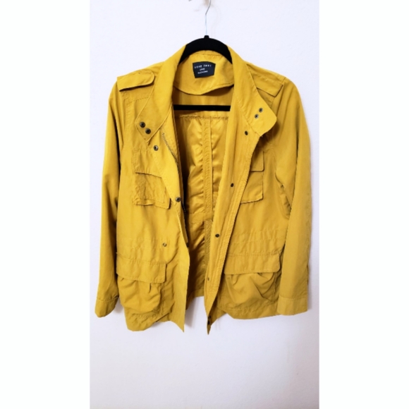 mustard yellow utility jacket
